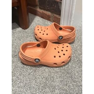 Crocs Melon Orange Slip-On Classic Clog Shoes Toddler Girl or Boy Size 9